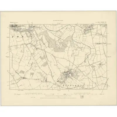 1885 Map of Somerset LXXIII.NE, 1886 Print