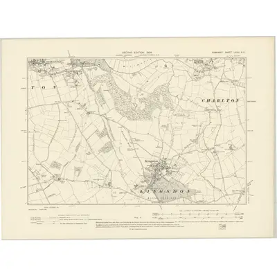 1901 Map of Somerset LXXIII.NE, 1904 Print