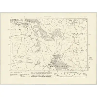 1928 Map of Somerset LXXIII.NE, 1931 Print