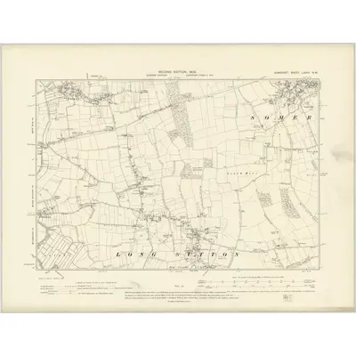 1901 Map of Somerset LXXIII.NW, 1903 Print