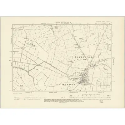 1901 Map of Somerset LXXIII.SE, 1904 Print