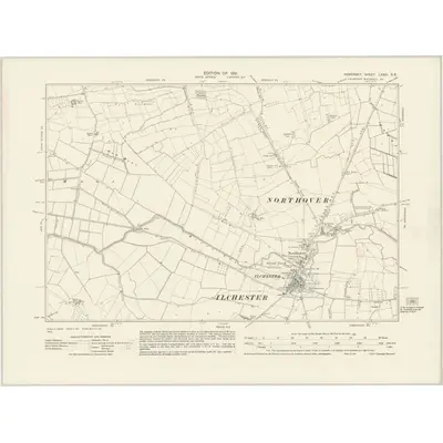 1928 Map of Somerset LXXIII.SE, 1931 Print