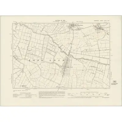 1928 Map of Somerset LXXIII.SW, 1930 Print