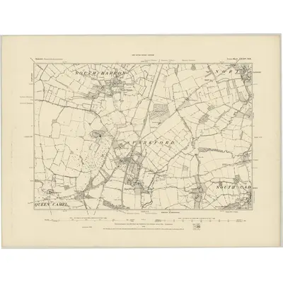 1885 Map of Somerset LXXIV.NE, 1886 Print