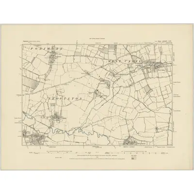 1885 Map of Somerset LXXIV.SW, 1886 Print
