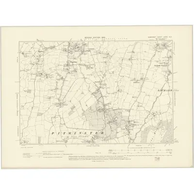 1903 Map of Somerset LXXIX.NE, 1905 Print