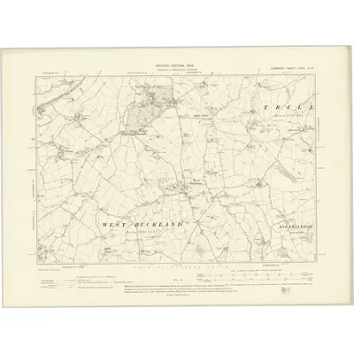 1903 Map of Somerset LXXIX.NW, 1905 Print