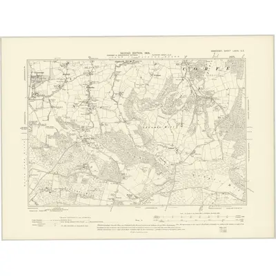 1903 Map of Somerset LXXIX.SE, 1905 Print