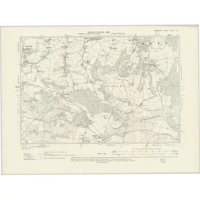 1903 Map of Somerset LXXIX.SE, 1931 Print