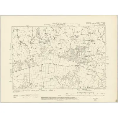 1903 Map of Somerset LXXIX.SW, 1905 Print