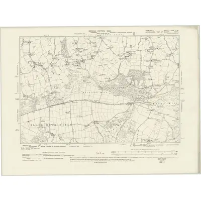 1903 Map of Somerset LXXIX.SW, 1931 Print