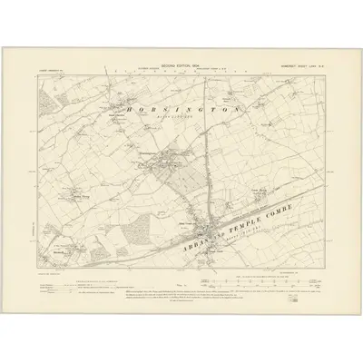 1901 Map of Somerset LXXV.SE, 1904 Print