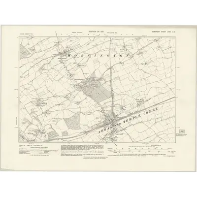 1929 Map of Somerset LXXV.SE, 1931 Print