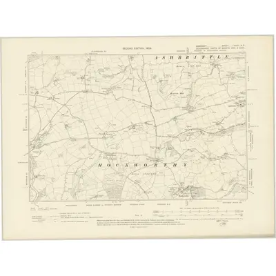 1903 Map of Somerset LXXVII.NE, 1906 Print
