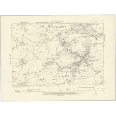 1903 Map of Somerset LXXVIII.NE, 1905 Print