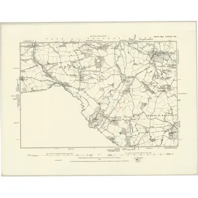 1887 Map of Somerset LXXVIII.NW, 1888 Print