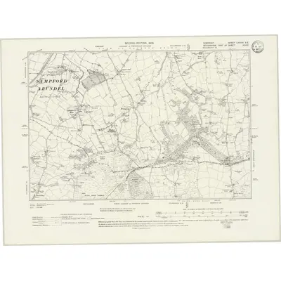 1903 Map of Somerset LXXVIII.SE, 1933 Print