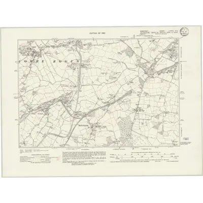 1929 Map of Somerset LXXVIII.SW, 1932 Print