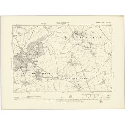 1902 Map of Somerset LXXX.NE, 1904 Print