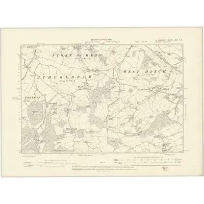 1901 Map of Somerset LXXX.NW, 1904 Print