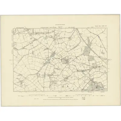 1886 Map of Somerset LXXX.SE, 1887 Print