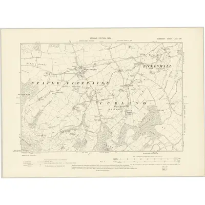 1901 Map of Somerset LXXX.SW, 1904 Print