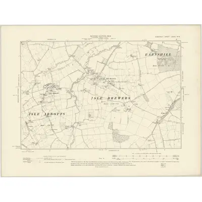 1902 Map of Somerset LXXXI.NW, 1904 Print