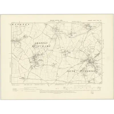 1901 Map of Somerset LXXXI.SE, 1904 Print