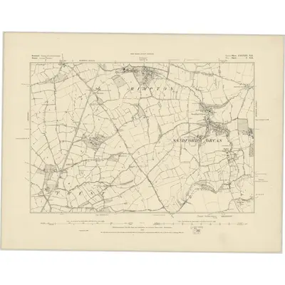 1885 Map of Somerset LXXXIII.NE, 1886 Print