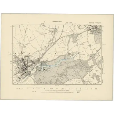 1886 Map of Somerset LXXXIV.SW, 1887 Print