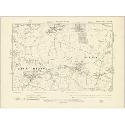 1901 Map of Somerset LXXXIX.NE, 1904 Print