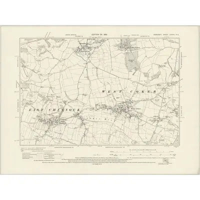 1927 Map of Somerset LXXXIX.NE, 1930 Print