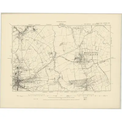 1886 Map of Somerset LXXXIX.SW