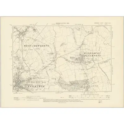 1901 Map of Somerset LXXXIX.SW, 1904 Print