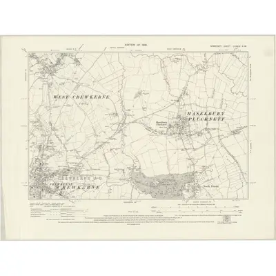 1928 Map of Somerset LXXXIX.SW, 1930 Print