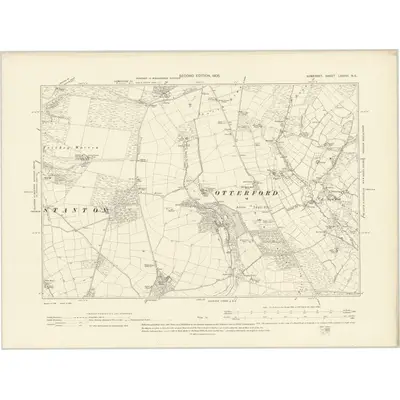 1903 Map of Somerset LXXXVI.NE, 1905 Print