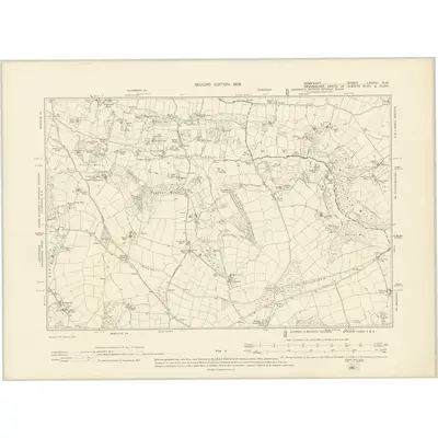 1903 Map of Somerset LXXXVI.SW, 1906 Print