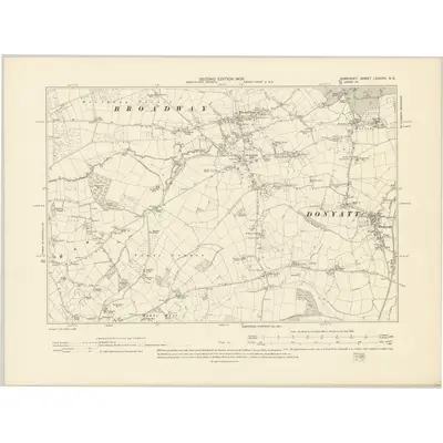 1901 Map of Somerset LXXXVII.NE, 1903 Print