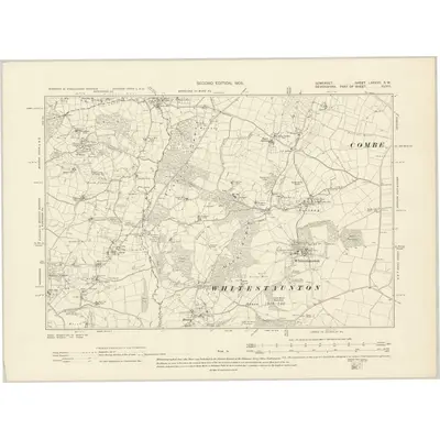 1901 Map of Somerset LXXXVII.SW, 1905 Print