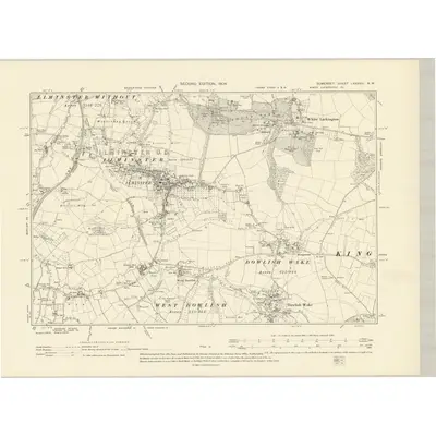 1901 Map of Somerset LXXXVIII.NW, 1904 Print