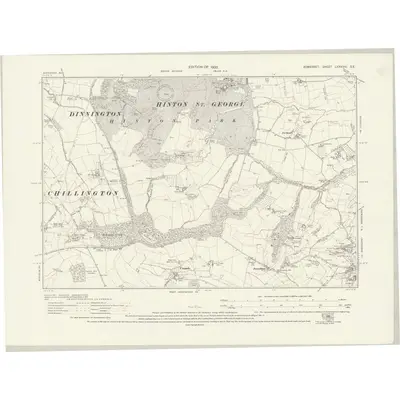 1928 Map of Somerset LXXXVIII.SE, 1930 Print