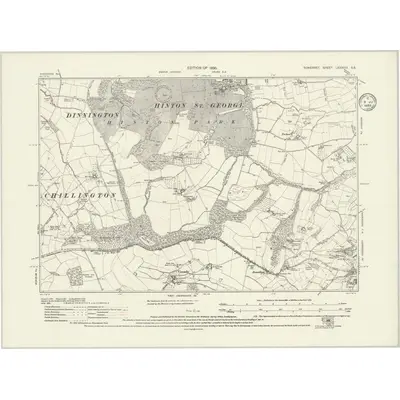 1928 Map of Somerset LXXXVIII.SE, 1935 Print