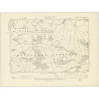 1901 Map of Somerset LXXXVIII.SW, 1904 Print