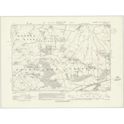 1902 Map of Somerset LXXXVIII.SW, 1937 Print