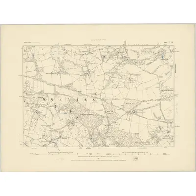 1882 Map of Somerset V.NE, 1884 Print