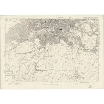 1912 Map of Somerset VI, 1921 Print