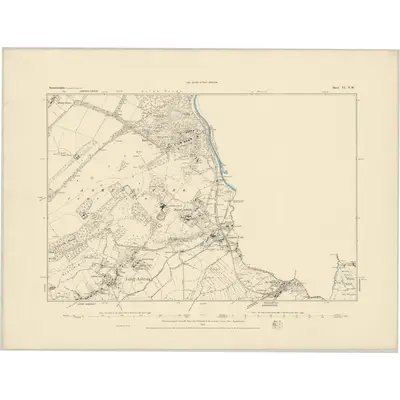 1882 Map of Somerset VI.NW, 1884 Print