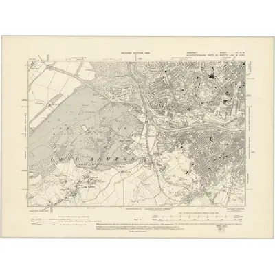 1901 Map of Somerset VI.NW, 1905 Print