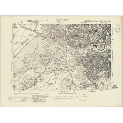 1938 Map of Somerset VI.NW, 1945 Print