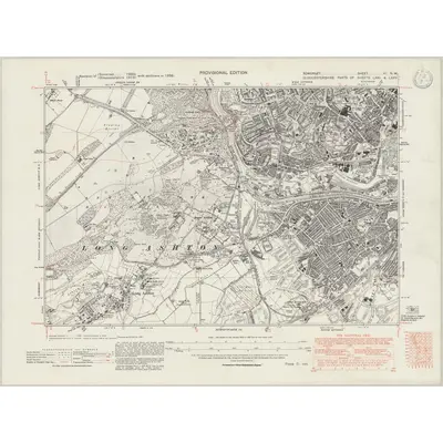 1938 Map of Somerset VI.NW, 1947 Print